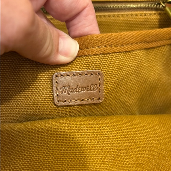 Madewell Mustard and Brown Tote Bag - Picture 3 of 6